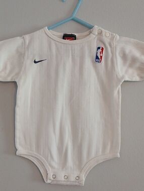 Nike White Infant NBA Ribbed Bodysuit
